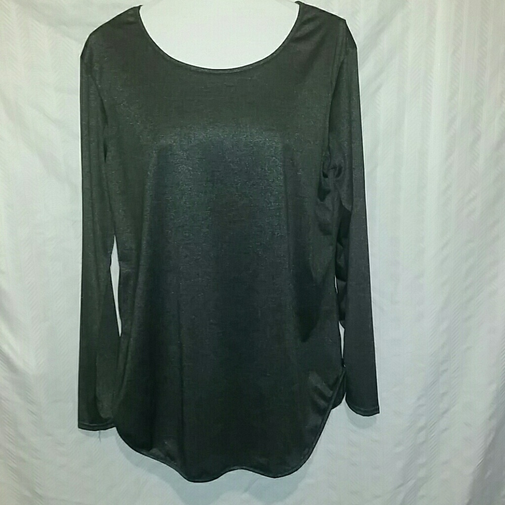 NWOT Dark Grey Scoop Neck Tunic